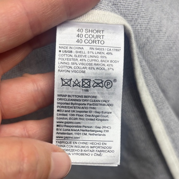 Banana Republic Linen Cotton Blend Slim Tailored Fit Sport Coat - Picture 10 of 16